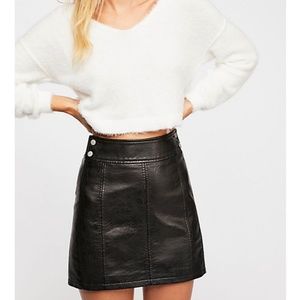 Vegan Leather Mini Skirt by Free People